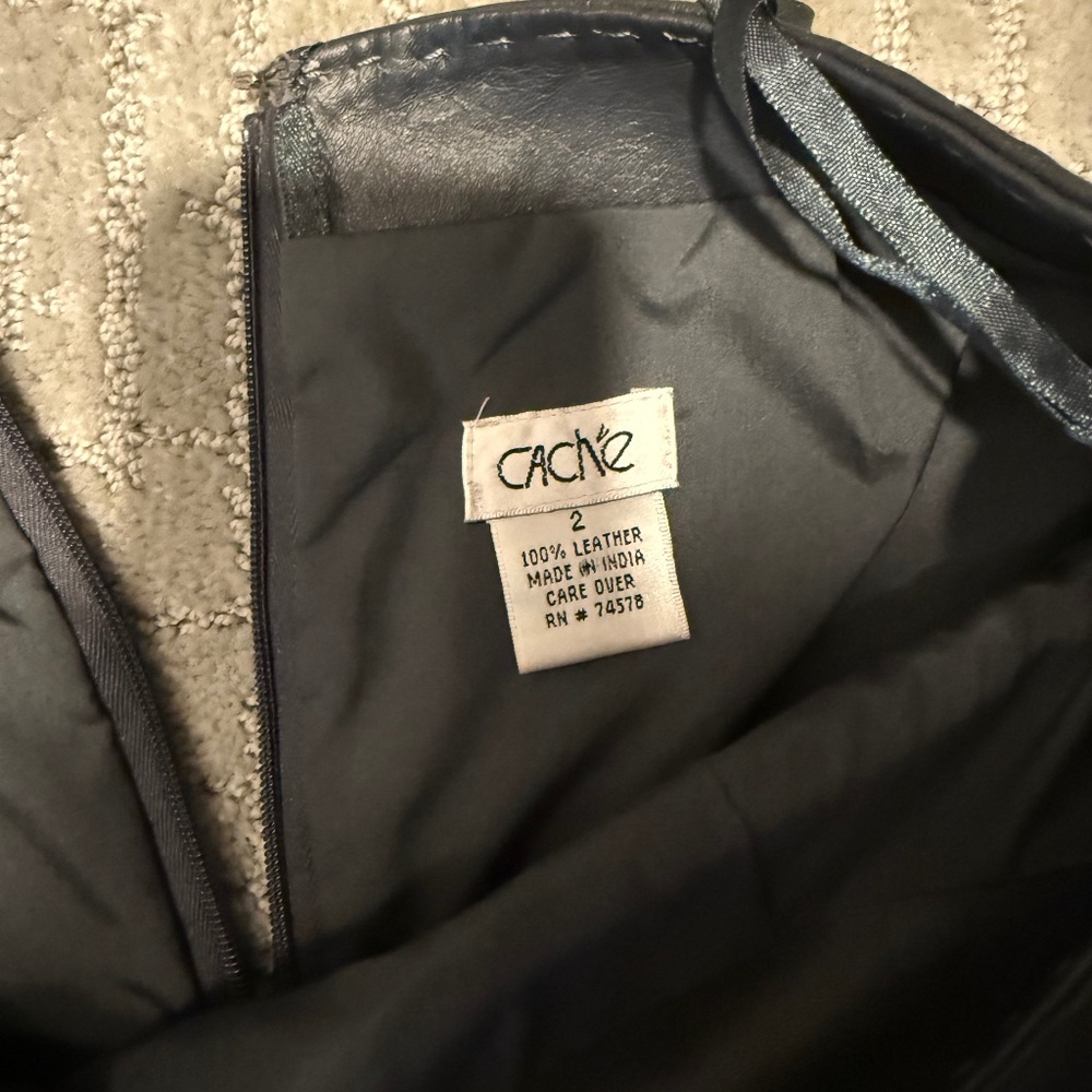 Genuine leather skirt